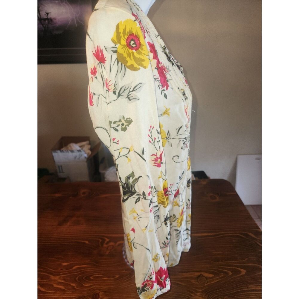 Old Navy Women's Floral Long Sleeve Blouse Top Pullover Shirt Size M Medium - Picture 2 of 5